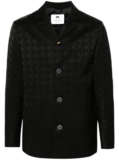 Black Moon Diamant jacquard jacket Marine Serre | MJA045CWOV0024BK99